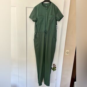 Small TALL Old Navy Olive Green stretch Jumpsuit